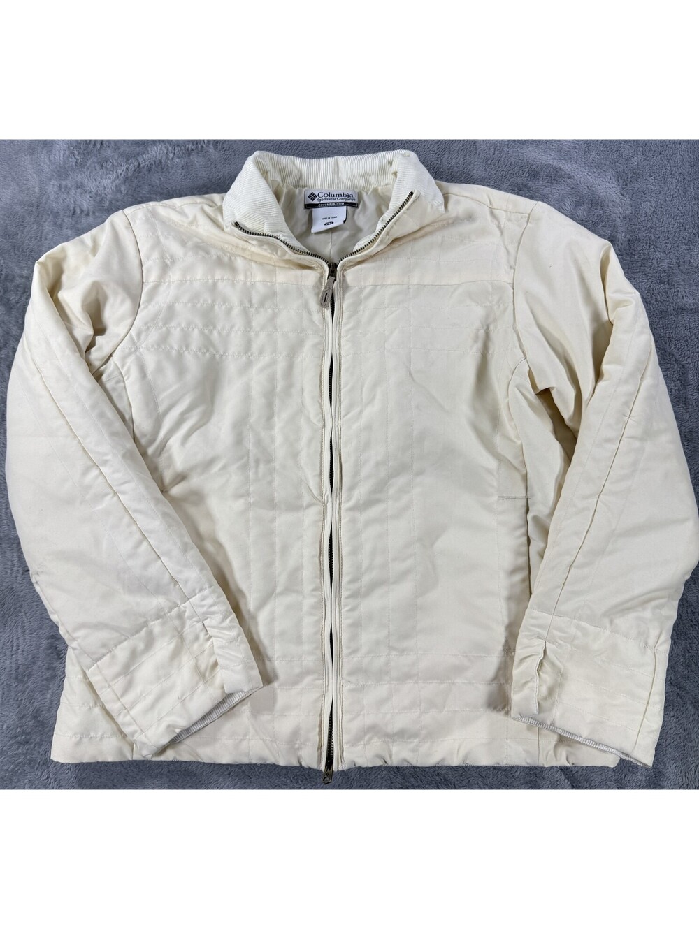 Columbia Women's Petite PM Lightweight Quilted Jacket Cream White Polyester